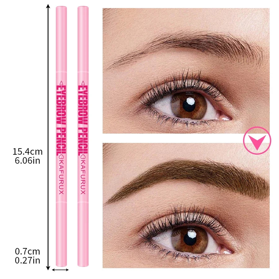 KAFURUX Ultra-Fine Waterproof Eyebrow Pencil – 6 Colors & Brush