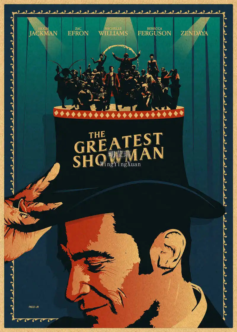 Greatest Showman Kraft Paper Movie Poster – Wall Art Print