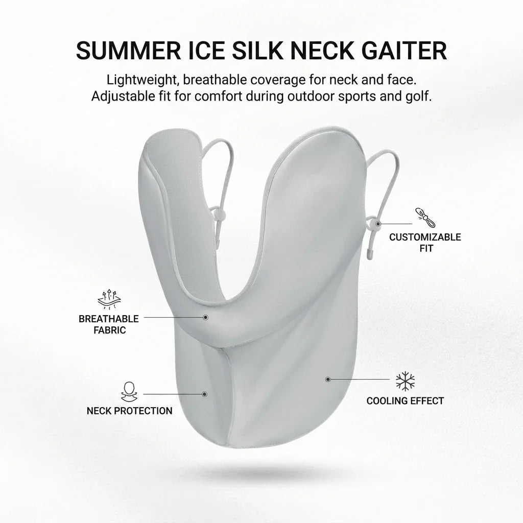 Ice Silk UPF50+ Sun Mask Women – UV Neck Cover Cycling