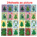 Christmas Tree Party Favors Stickers Kids DIY Puzzle Childern Gifts