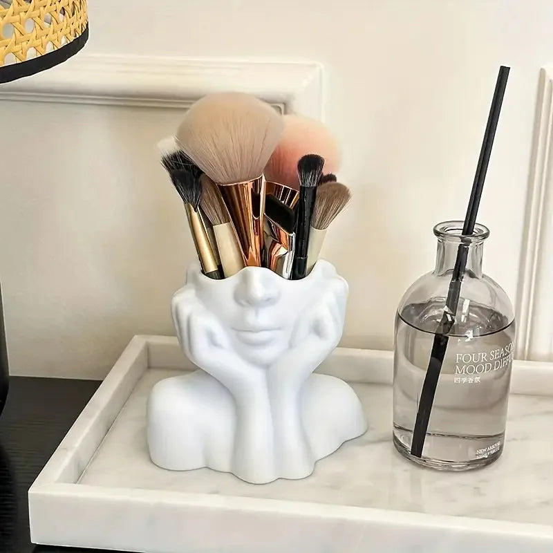 Face Shape Makeup Brush Holder & Beauty Storage Box
