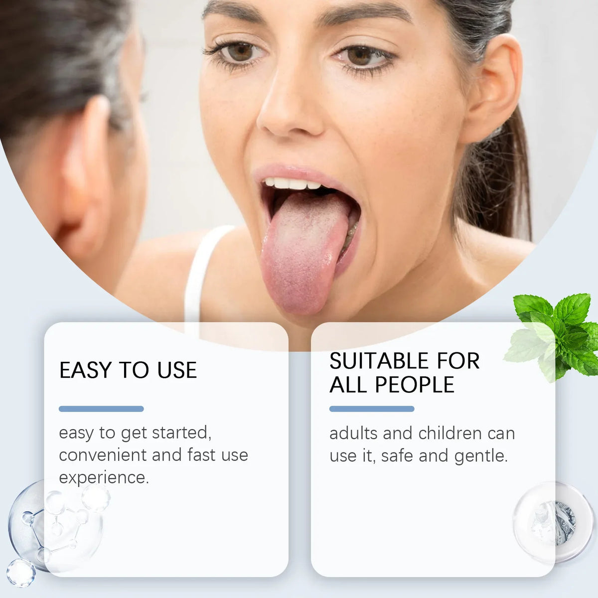 Tongue Coating Cleansing Gel with Brush | Fresh Breath Oral Care