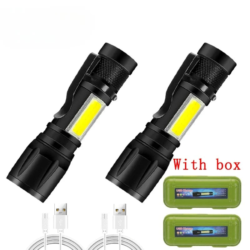 ZHIYU 2000LM LED Flashlight | Zoomable, LCD Display, IP67
