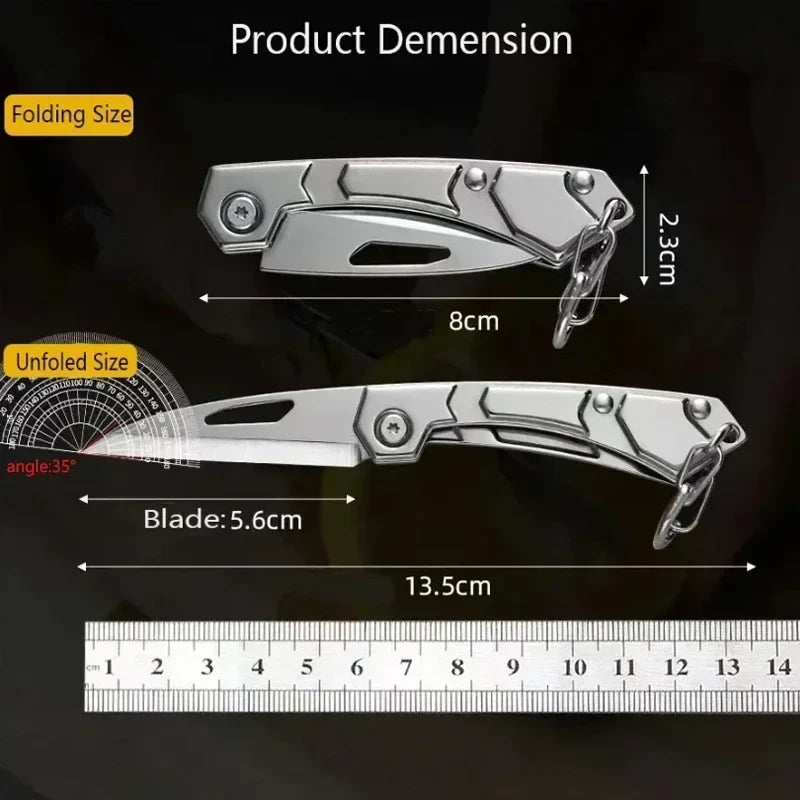 Stainless Steel Folding Pocket Knife – Portable Outdoor Multi-Use