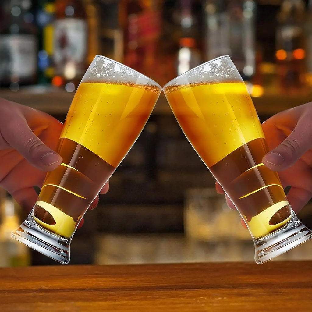 1 2 4 BPA Plastic Beer Pilson Glass Pint Glasses Tall Cups Drinking