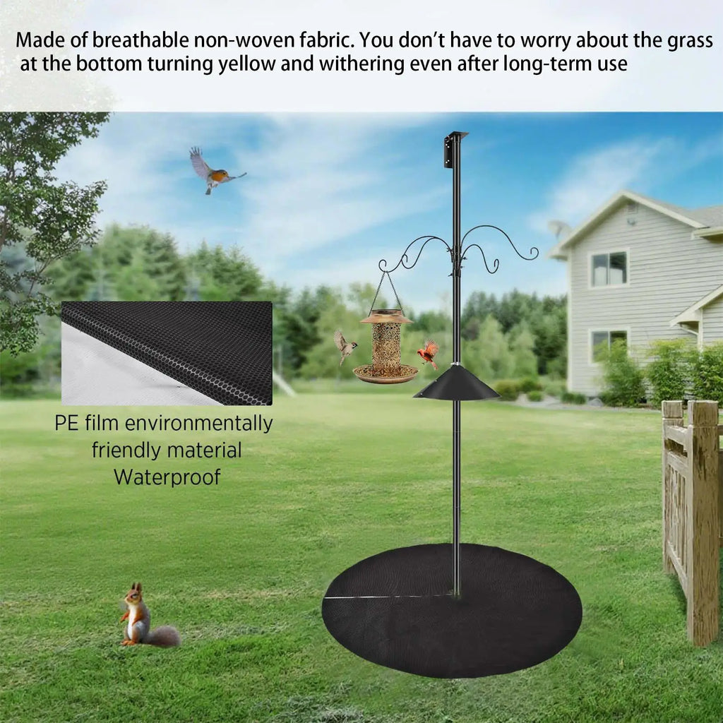 Under Bird Feeder Mat 2-Pack – 47" Water-Permeable Lawn Catcher