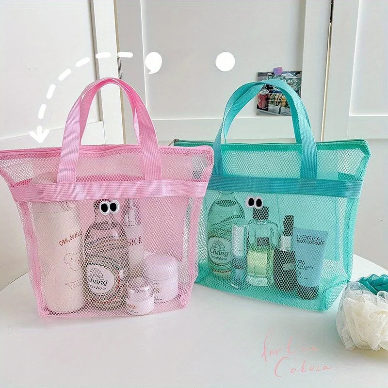 Portable Mesh Shower Caddy – Quick-Dry Travel Toiletry Bag