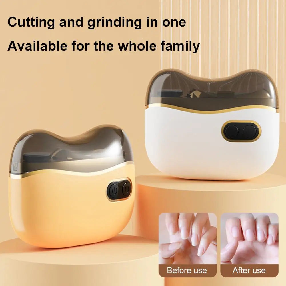 2-in-1 Electric Nail Clipper & Polisher with LED Light | USB
