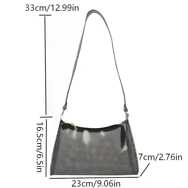 Women's Clear PVC Transparent Shoulder Bag | Crossbody Handbag