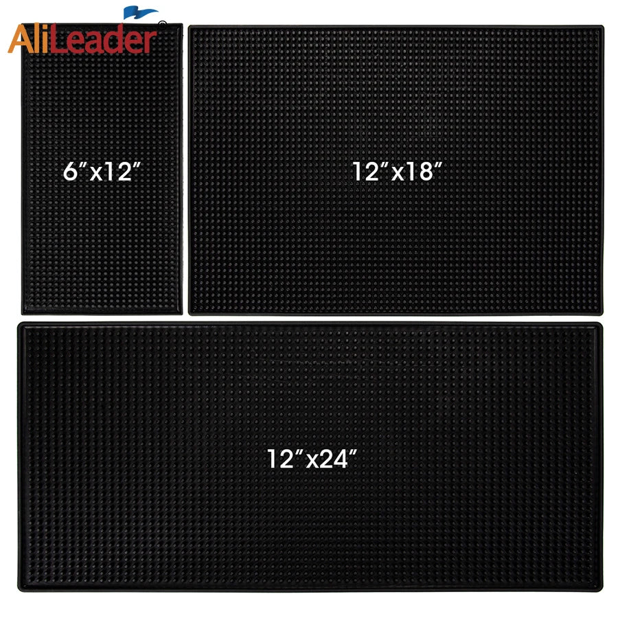Rubber Non-Slip Barber Salon Mat – Tool Organizer Pad
