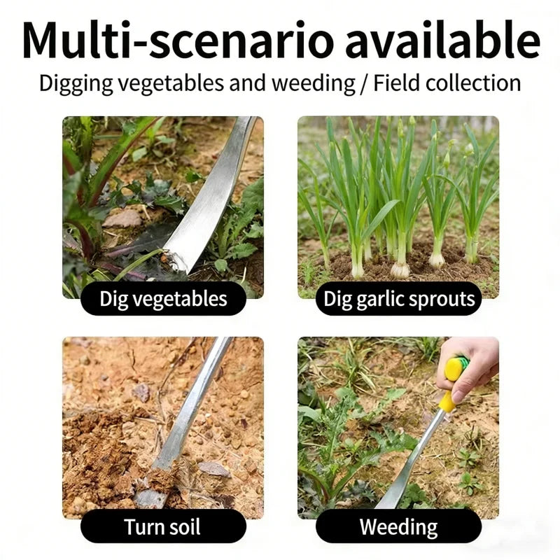 T-Handle Garlic Digging Shovel | Carbon Steel Garden Trowel
