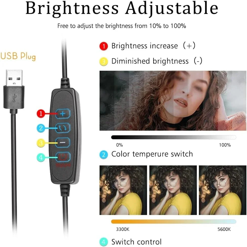 8" RGB LED Video Light Panel 3000–6000K | Live Streaming
