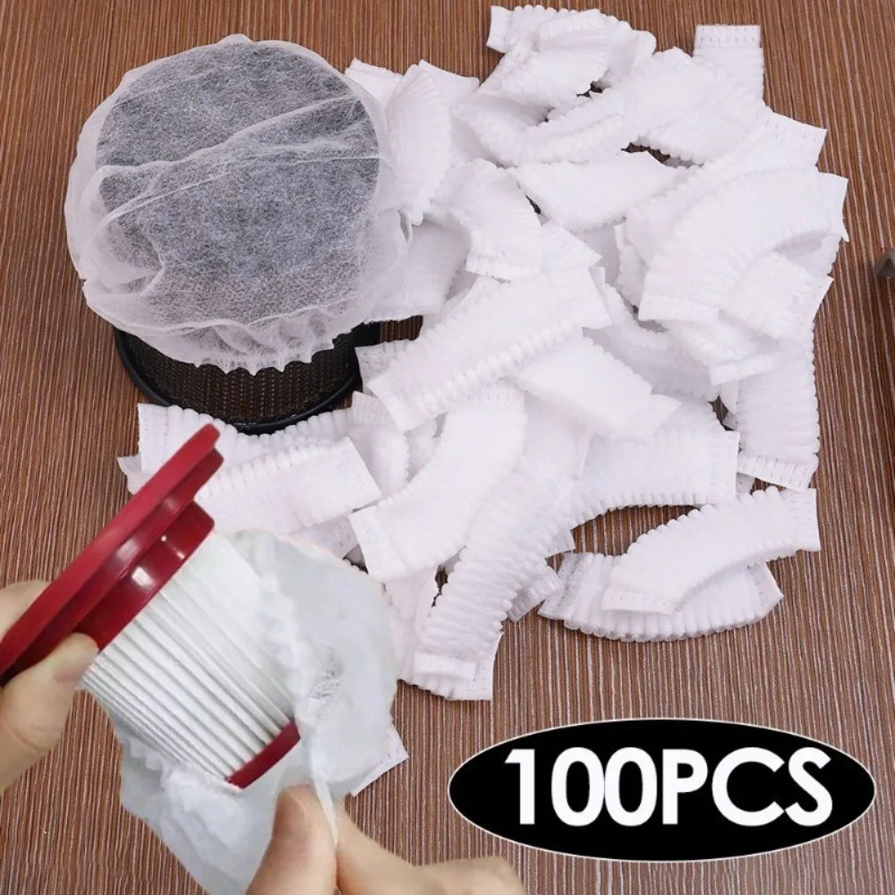 100-Pack Vacuum Filter Mesh Covers | Non-Woven Fabric