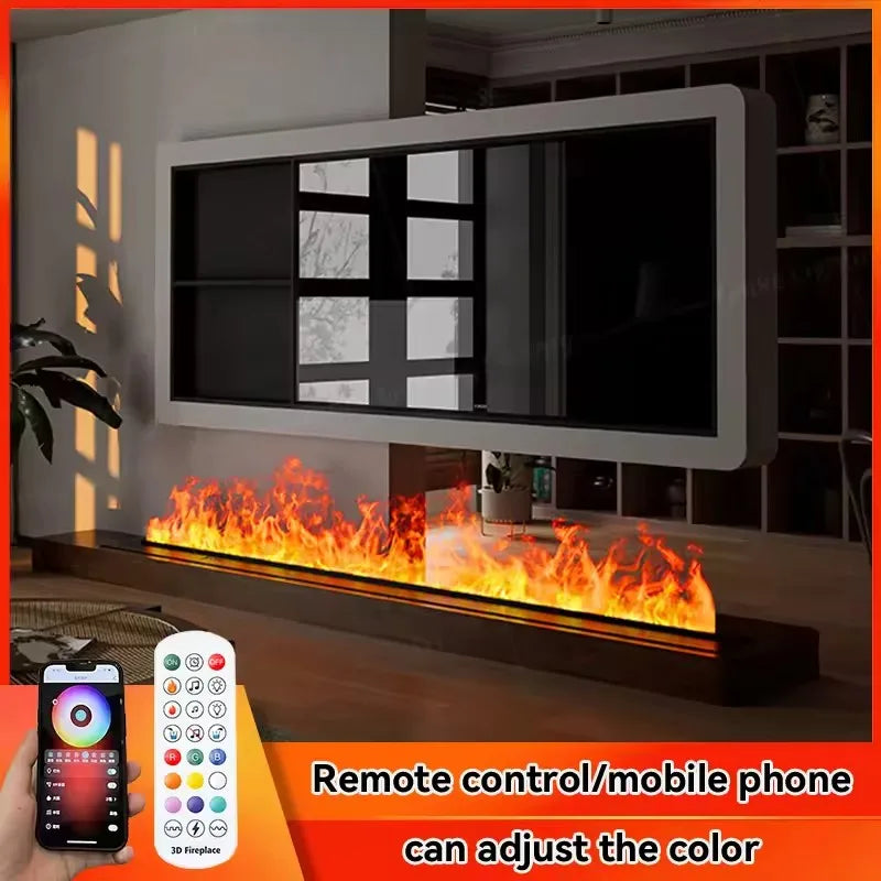 800mm Water Steam Electric Fireplace | 3D Flame Remote Control