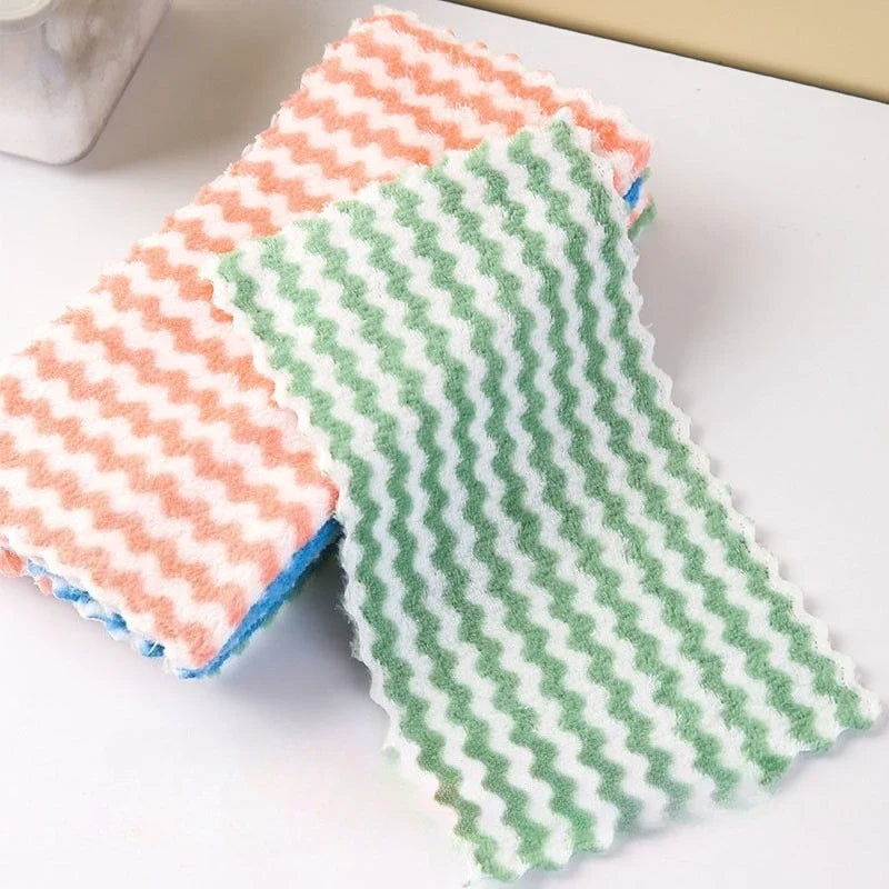 Super Absorbent Coral Fleece Dishcloths | Kitchen & Glass Cleaning