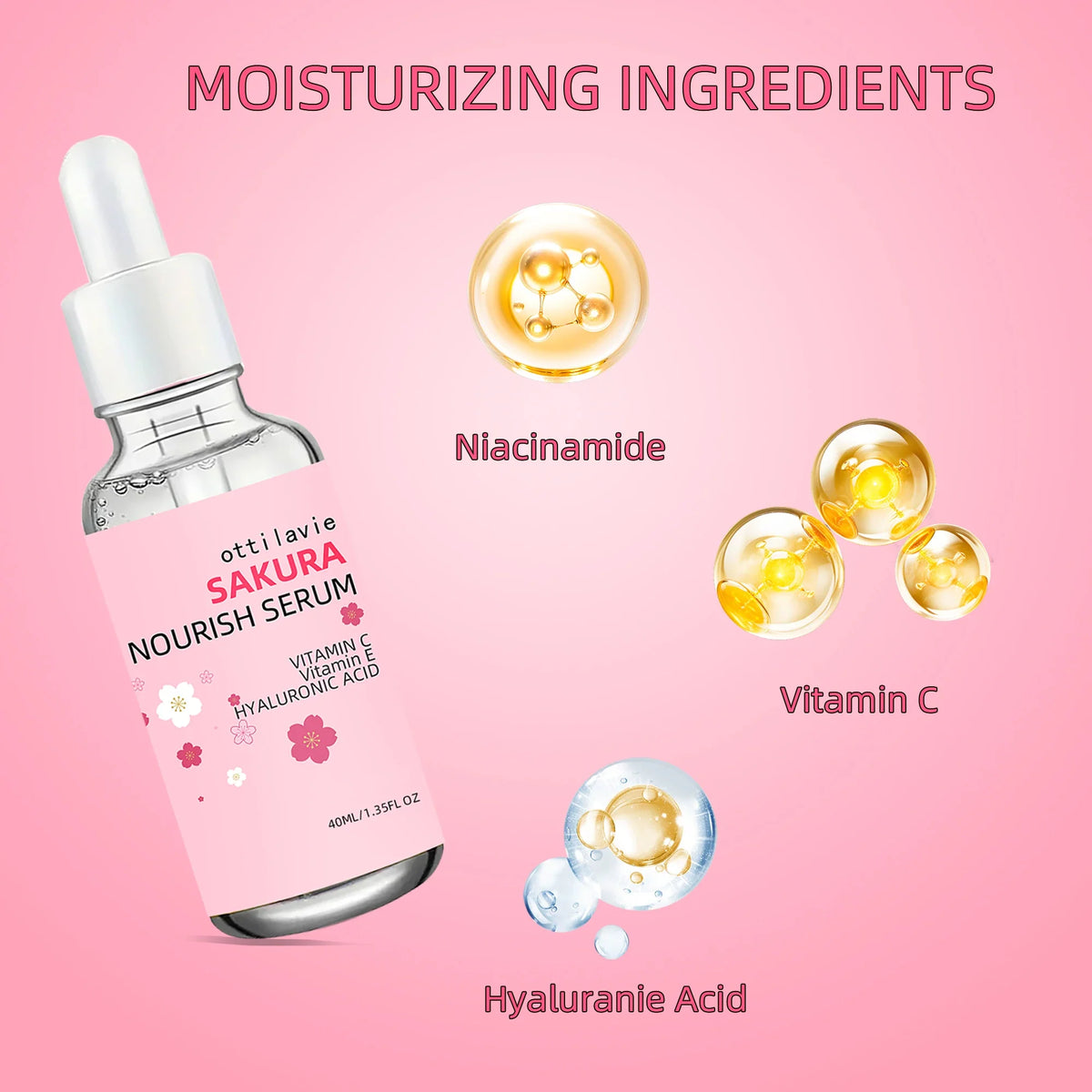 Ottilavie Sakura Serum 2PCS – Niacinamide & Hyaluronic Acid