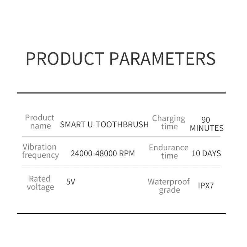 U-Shaped Ultrasonic Electric Toothbrush | IPX7 Whitening