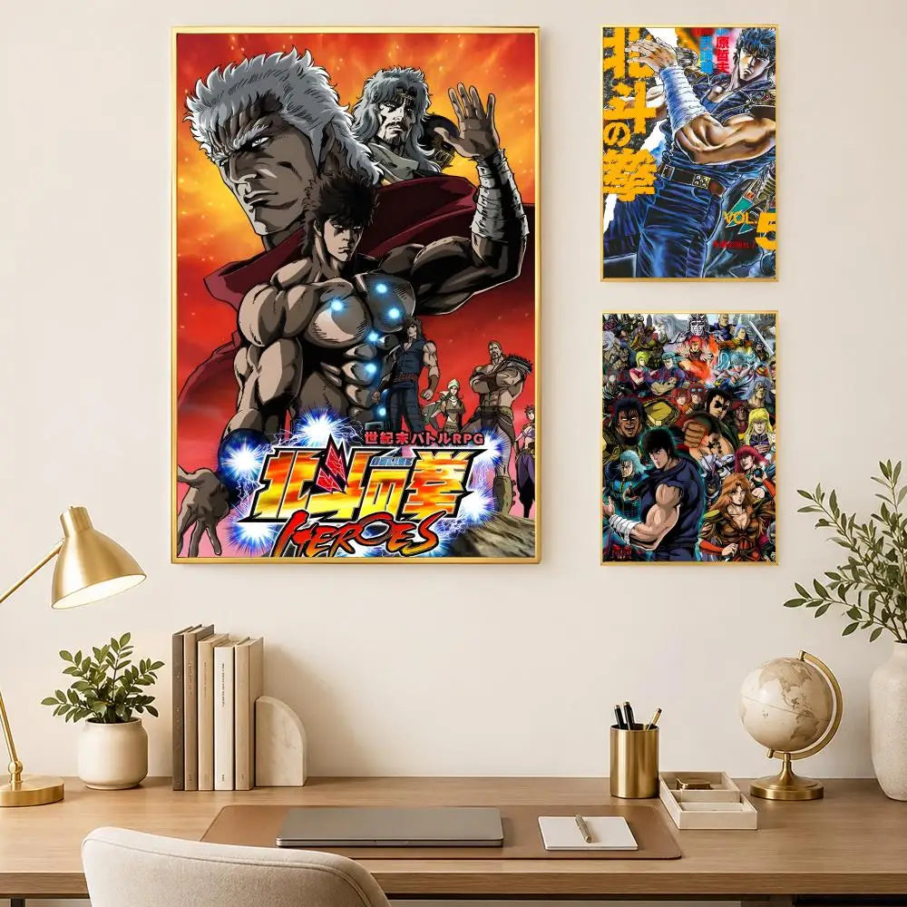 Fist of the North Star Anime PVC Wall Poster – HD Self-Stick