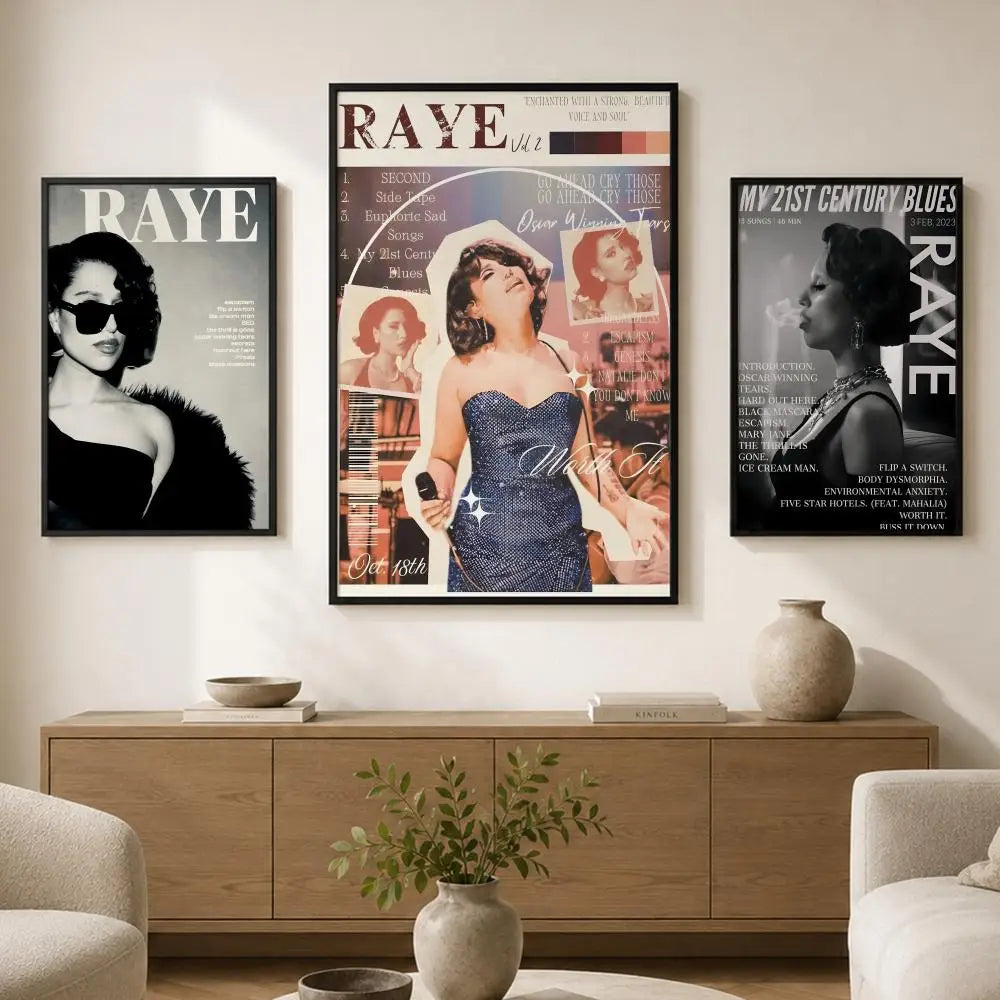 R-RAYE Waterproof PVC Wall Poster – Peel & Stick HD Art Print