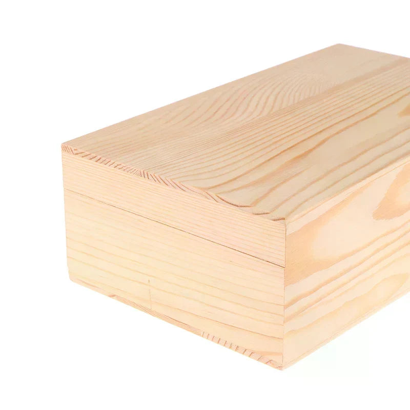 Rectangular Wooden Storage Box Organizer Case Simple Container