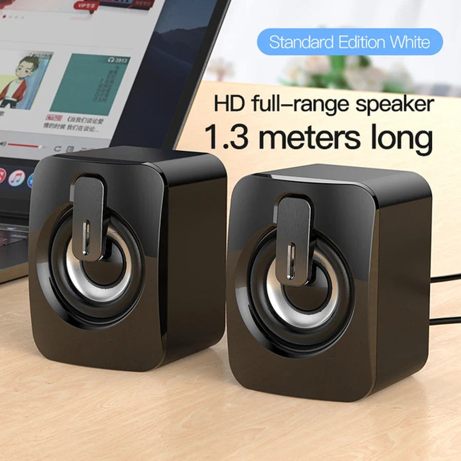 AyeBeau Mini USB Stereo Speakers for PC, Laptop & Desktop