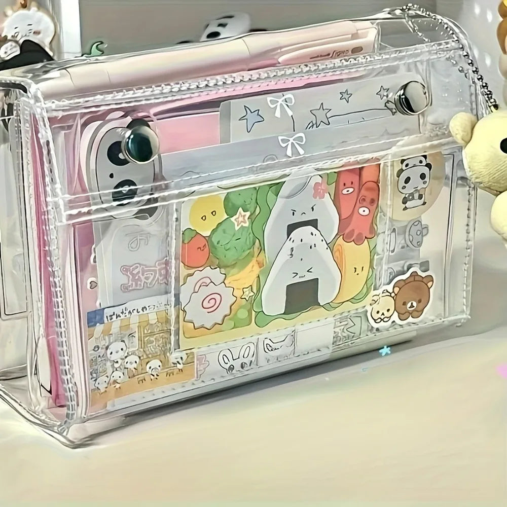 4-Layer PVC Transparent Cosmetic & Travel Toiletry Organizer Bag