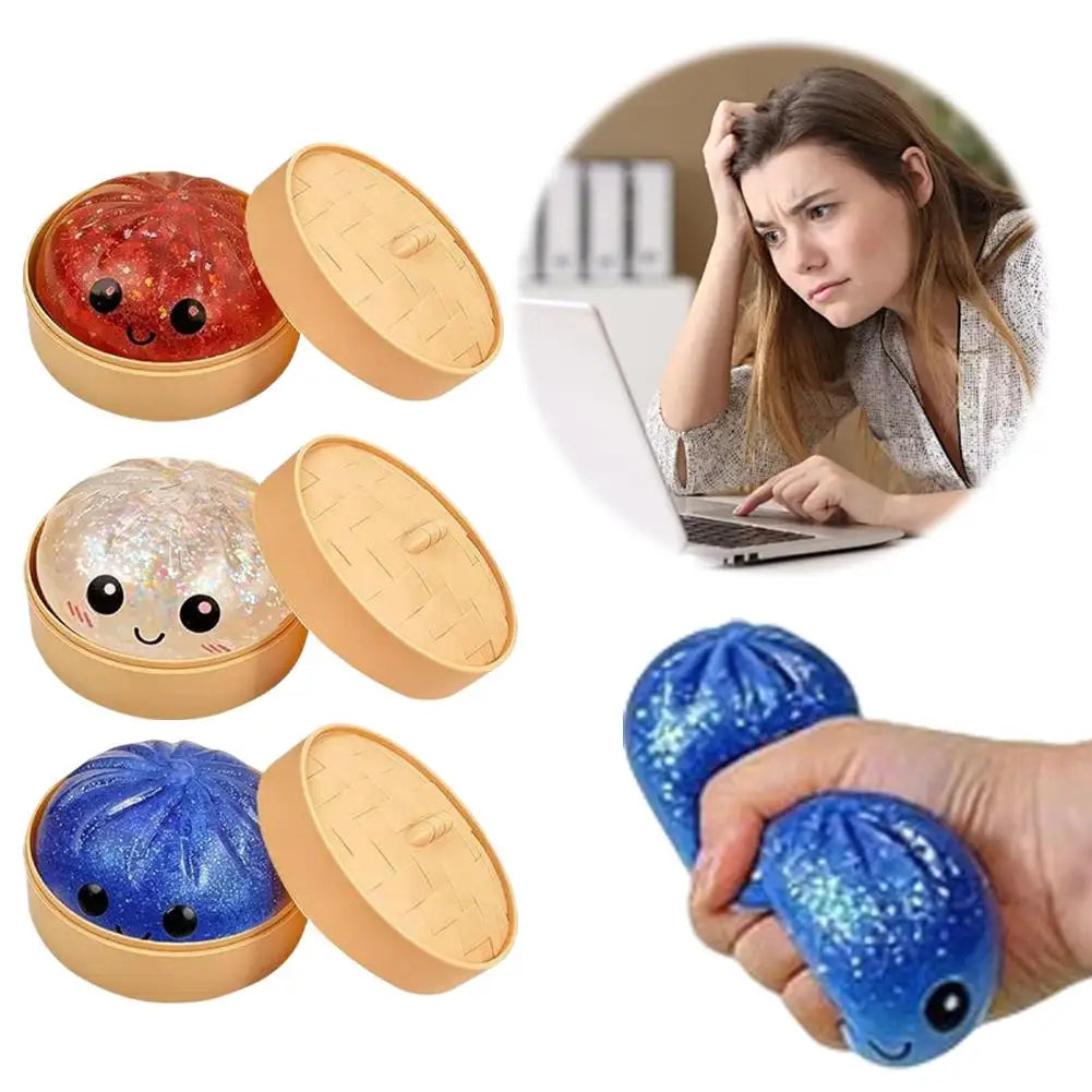 Crystal Dumpling Squishy Squeeze Toy – Silicone Sensory Ball