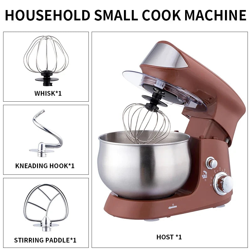 600W Stand Mixer 6-Speed – Dough, Cream & Egg Beater