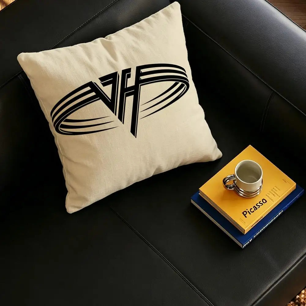 Van Halen Linen Cushion Cover | Music Fan Pillow Case Decor