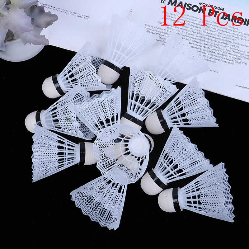 Plastic Badminton Shuttlecocks 12 Pack – Durable Training Birdies