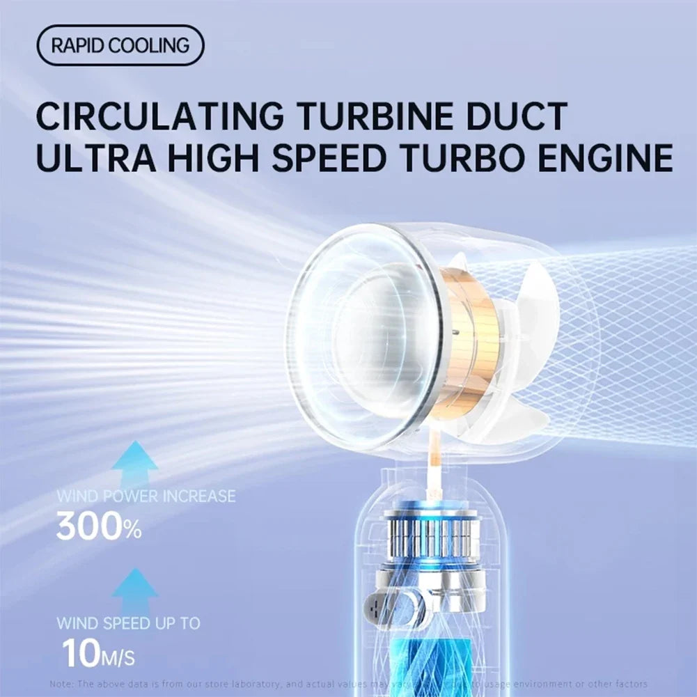 Portable Speed Cooling Handheld Fan 3000mAh Rechargeable 100 Wind