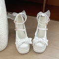 Women's Platform Mary Jane Heels – Lolita Butterfly-Knot Pumps