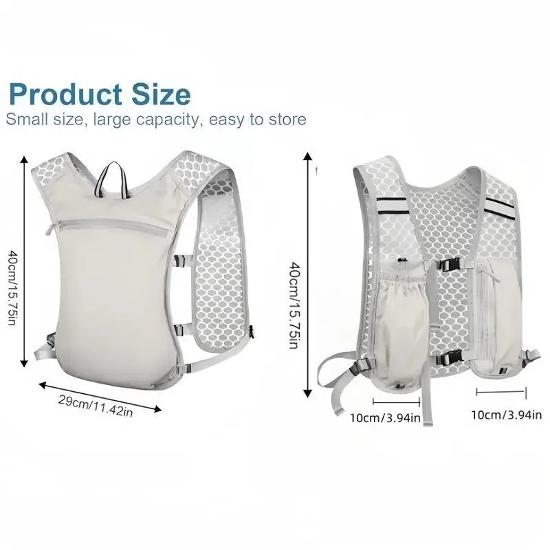 Lightweight Running Vest | Reflective Hydration Pack & Phone Holder
