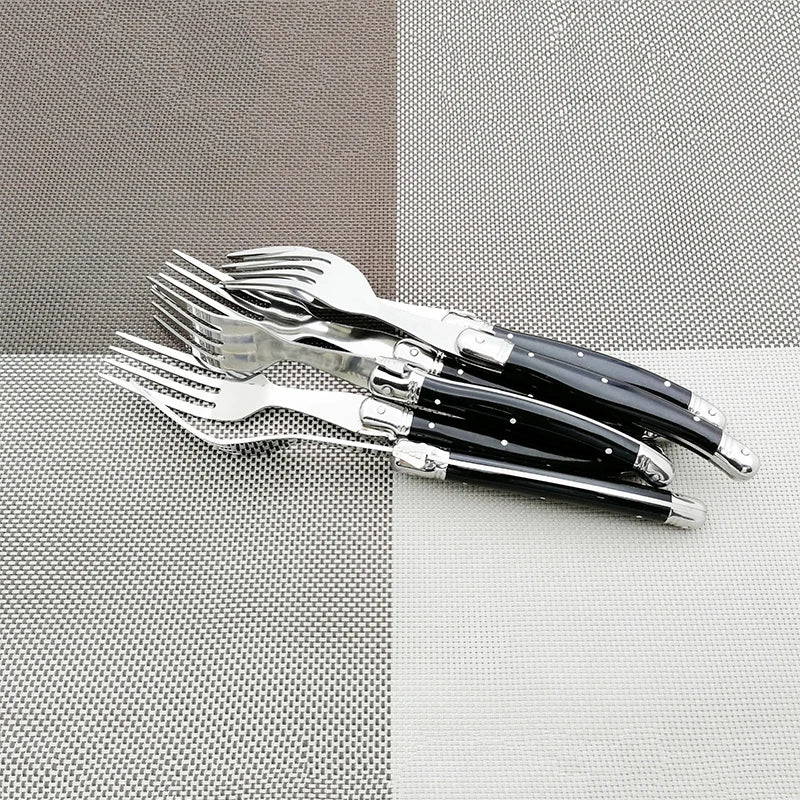6-Piece Laguiole Stainless Steel Cutlery Set – Spoons & Forks