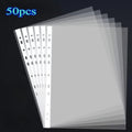 50 100 Piezas Carpetas Transparentes A4 PP 11 Orificios 3 Anillos