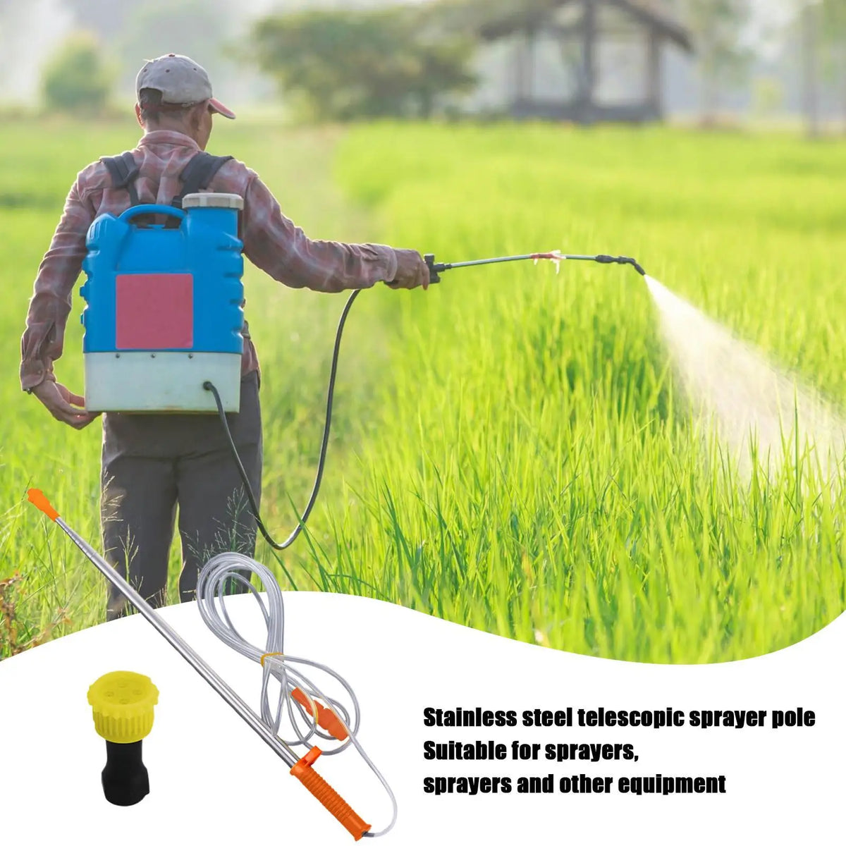 Telescopic Garden Sprayer Wand 19.6–98.4 In | Adjustable Rod