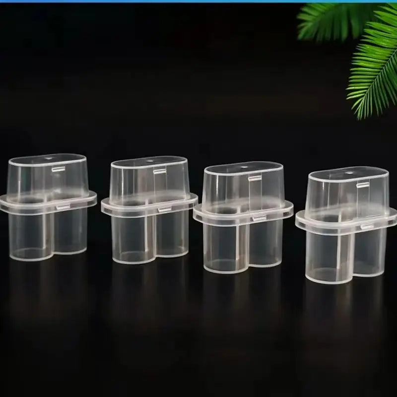 3ml Vial Storage Case – 2-Grid Clear Freezer Box for Lab Use