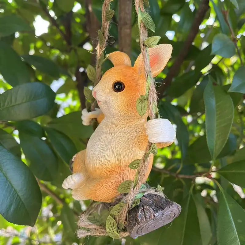 Cute Rabbit Swing Courtyard Balcony Flower Garden Outdoor Homestay