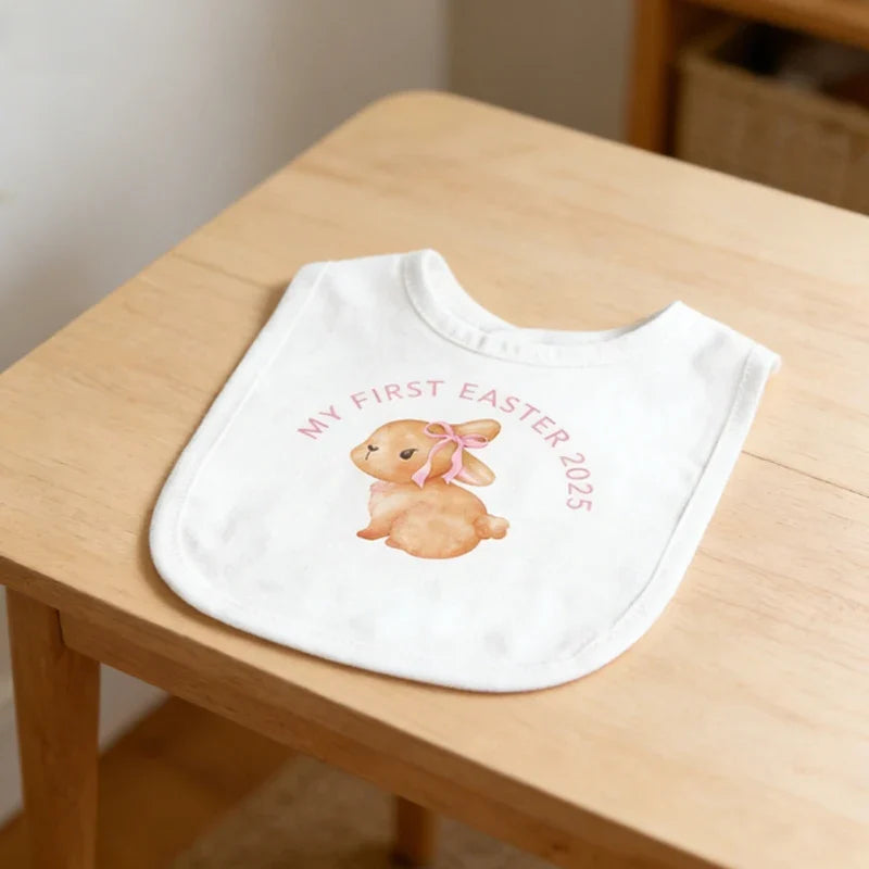 My First Easter 2026 Baby Bib – Bunny Rabbit Keepsake Gift