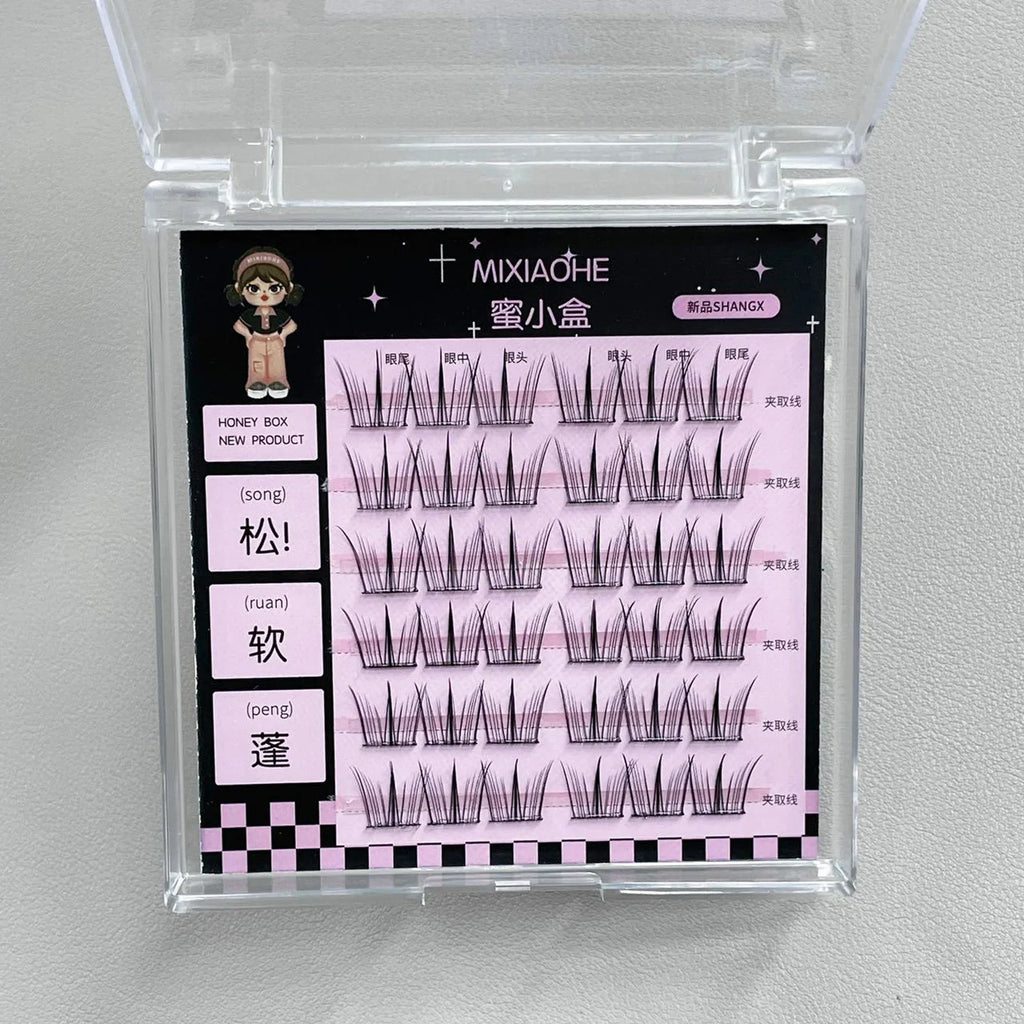Korean Wispy Cluster Lash Extensions – Glue-Free Natural DIY