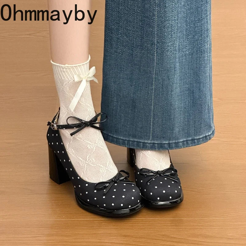 Women's Platform Mary Jane Pumps – Buckle Ankle Strap Heels