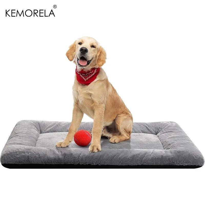 KEMORELA Soft Dog Crate Pad – Washable Anti-Slip Kennel Mat