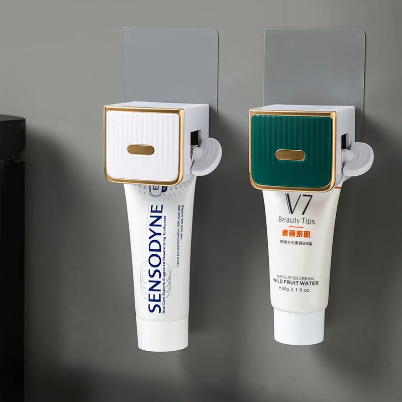 Wall-Mounted Toothpaste Squeezer & Tube Dispenser Holder