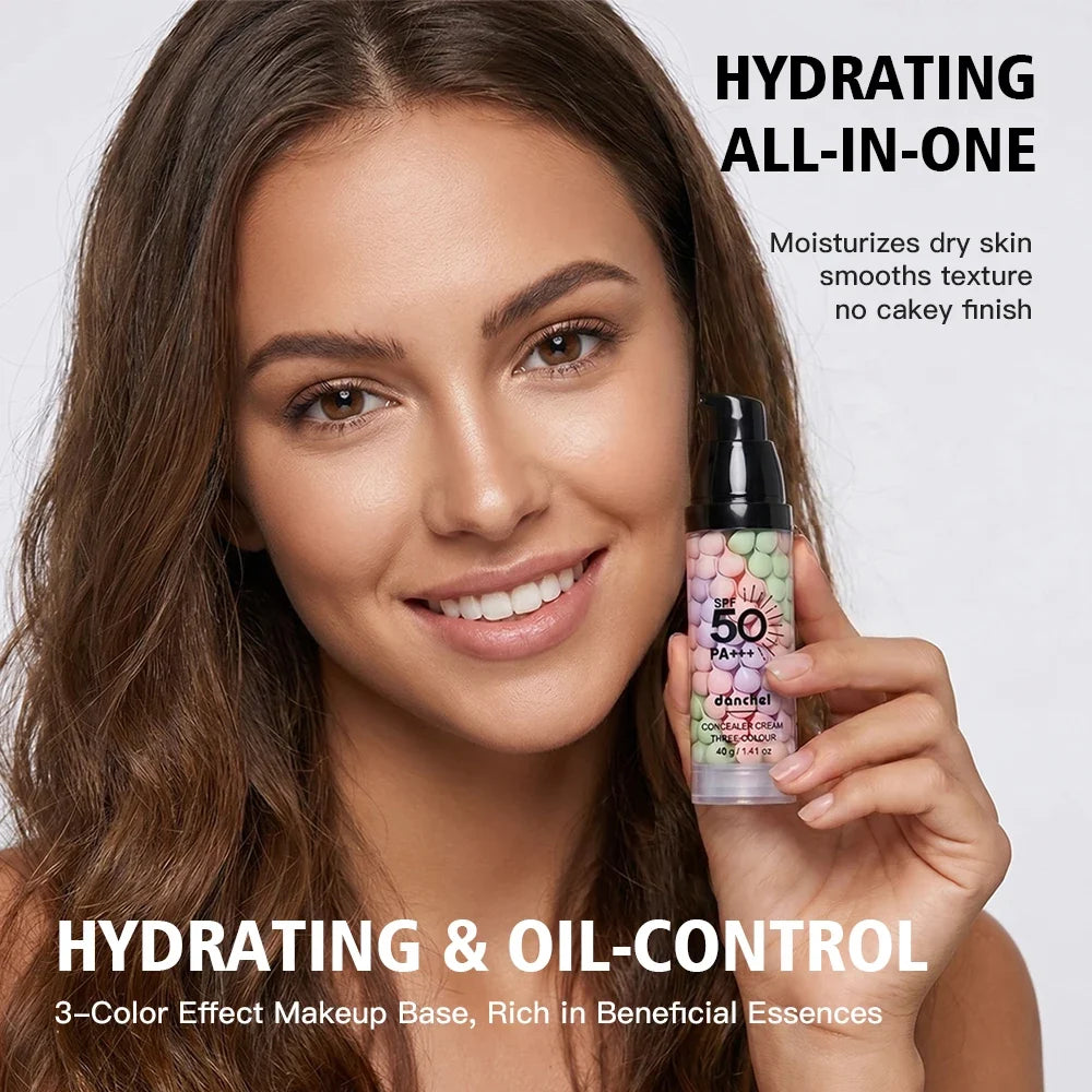 3-Color Correcting Primer & Concealer Cream – Brightening Base