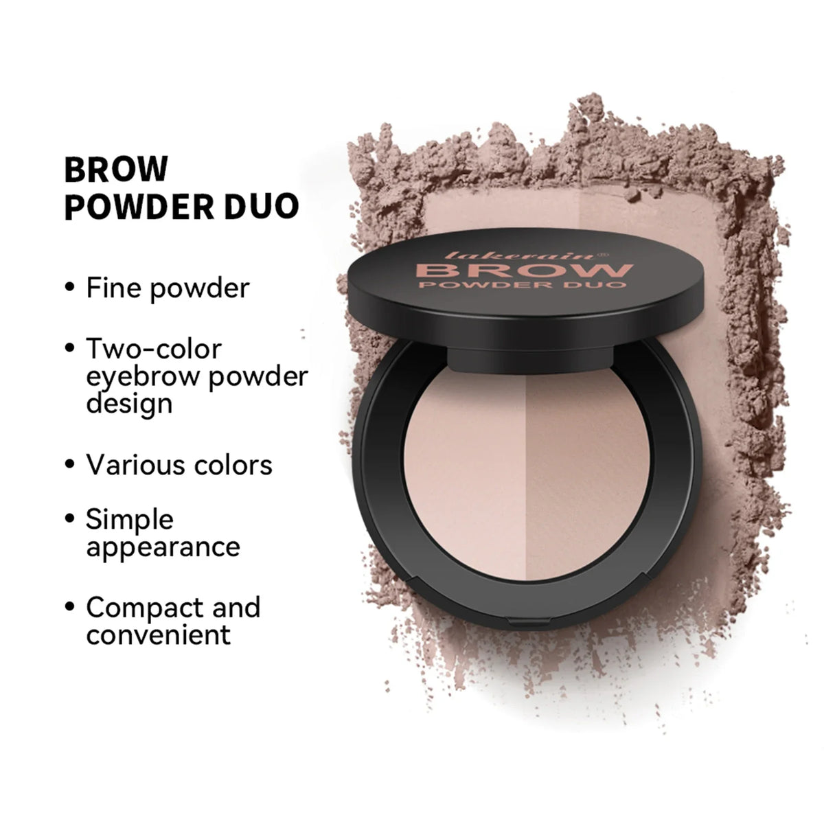 Eyebrow Powder Duo & Brush – Natural 3D Brow Kit | ibcccndc