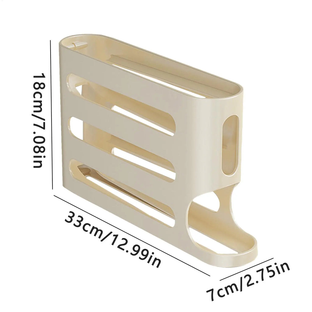 Automatic Egg Rolling Dispenser 4-Tier Large Capacity Tilted Storage