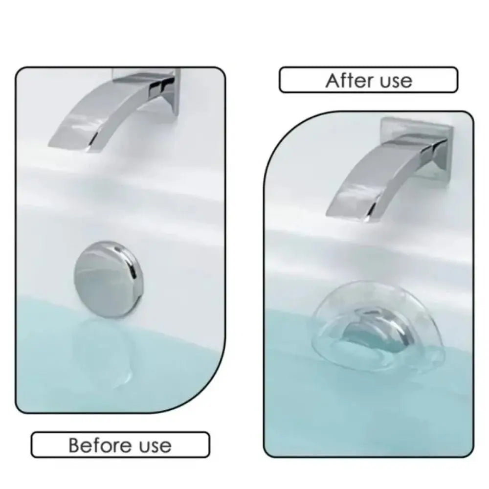 Transparent PVC Bath Overflow Drain Cover Anti-overflow Water Stop