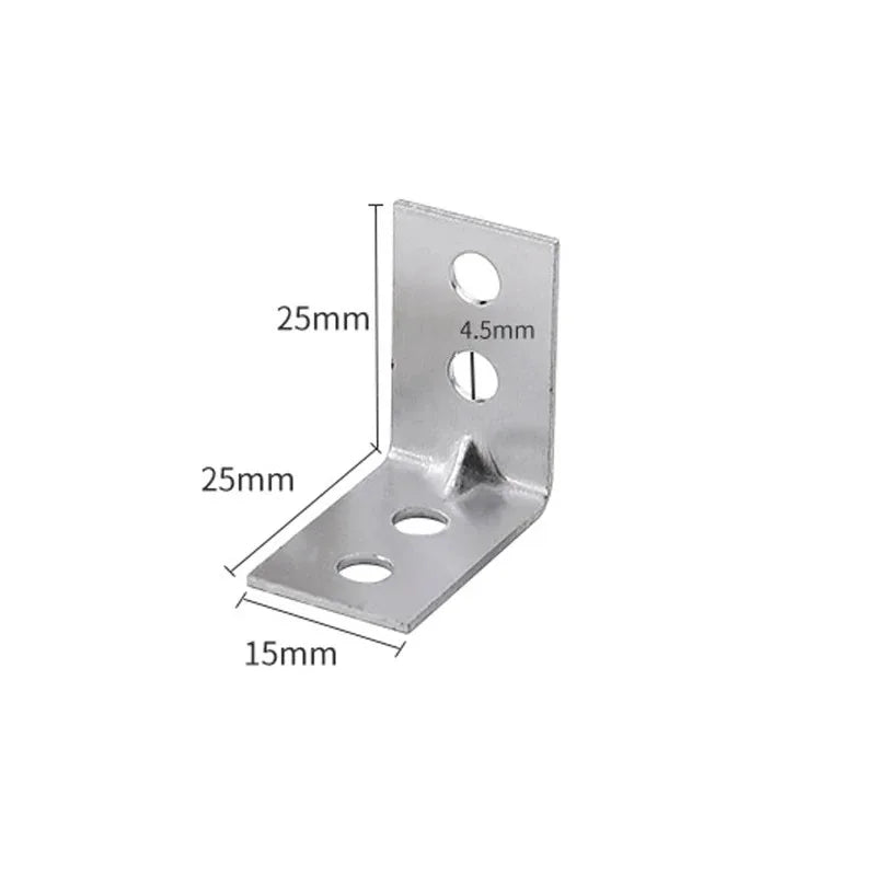 12-Pack L-Shaped Metal Corner Brackets – Right Angle Shelf Braces