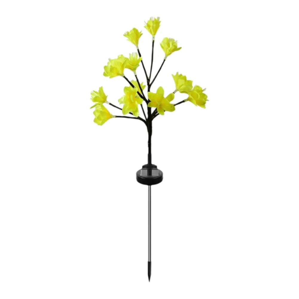 Solar Camellia LED Garden Stake Light | Outdoor Landscape Decor