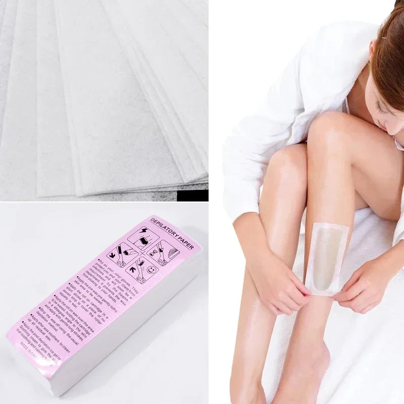 10 Pcs Disposable Non-Woven Wax Strip Papers for Hair Removal